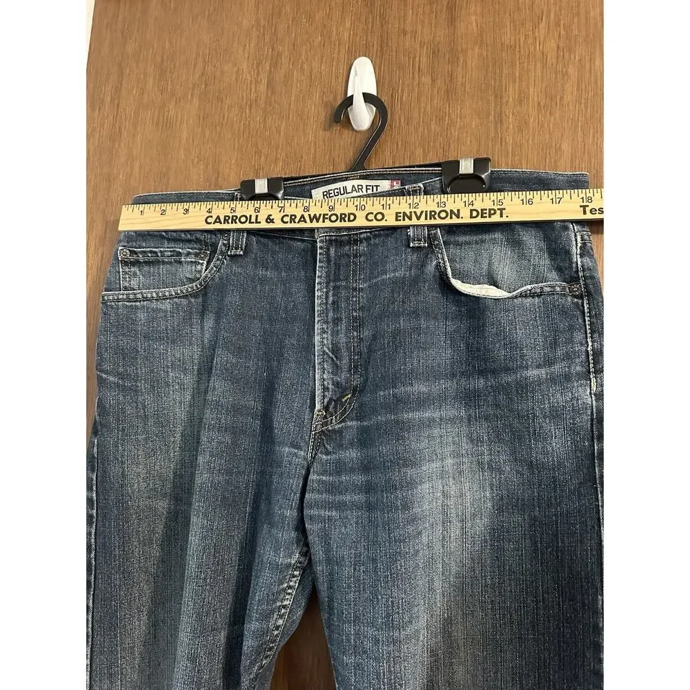 Levis classic denim 505 blue jeans men size 36x34 comfort regular fit straight